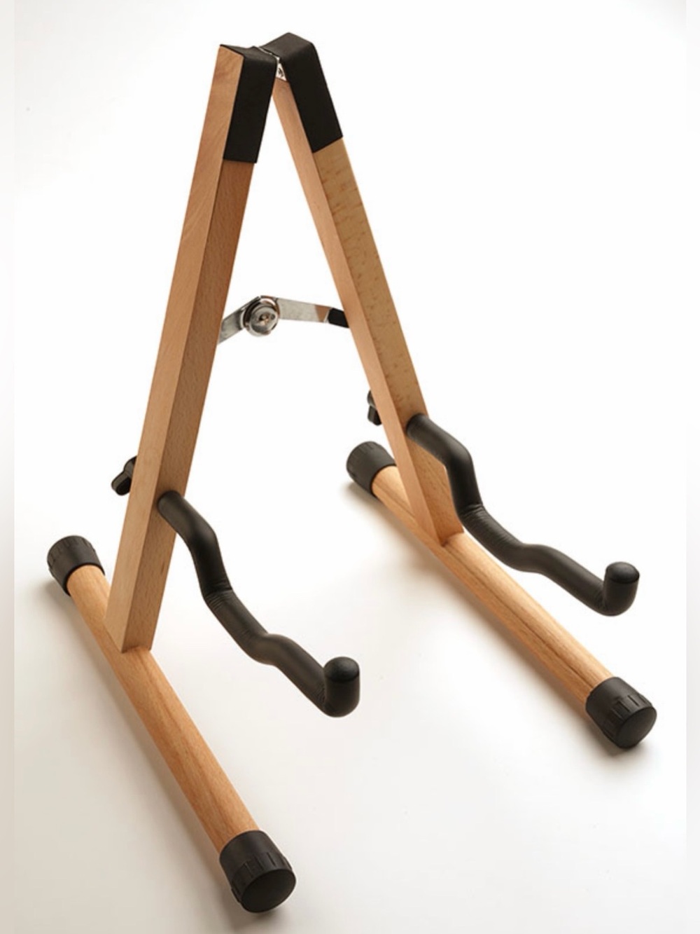 5 Core Wooden Guitar Stand Folding Universal A-Fame Floor Holder